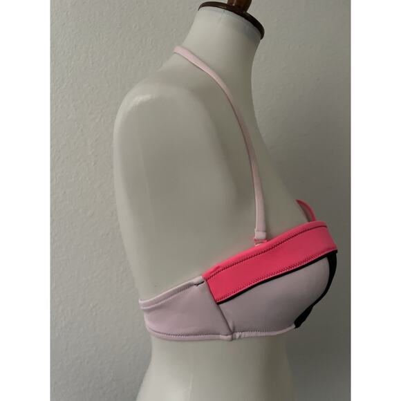 Victoria's Secret Swim Bikini Top Multicolor Color Block Swimwear 34D - Picture 4 of 9